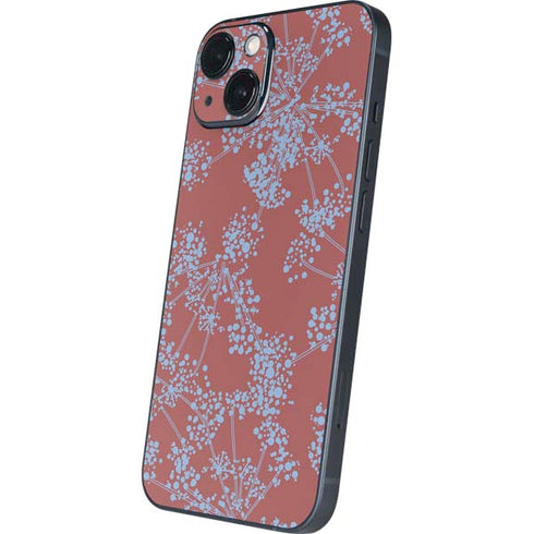 Airy Blue Floral iPhone 14 Plus Skin